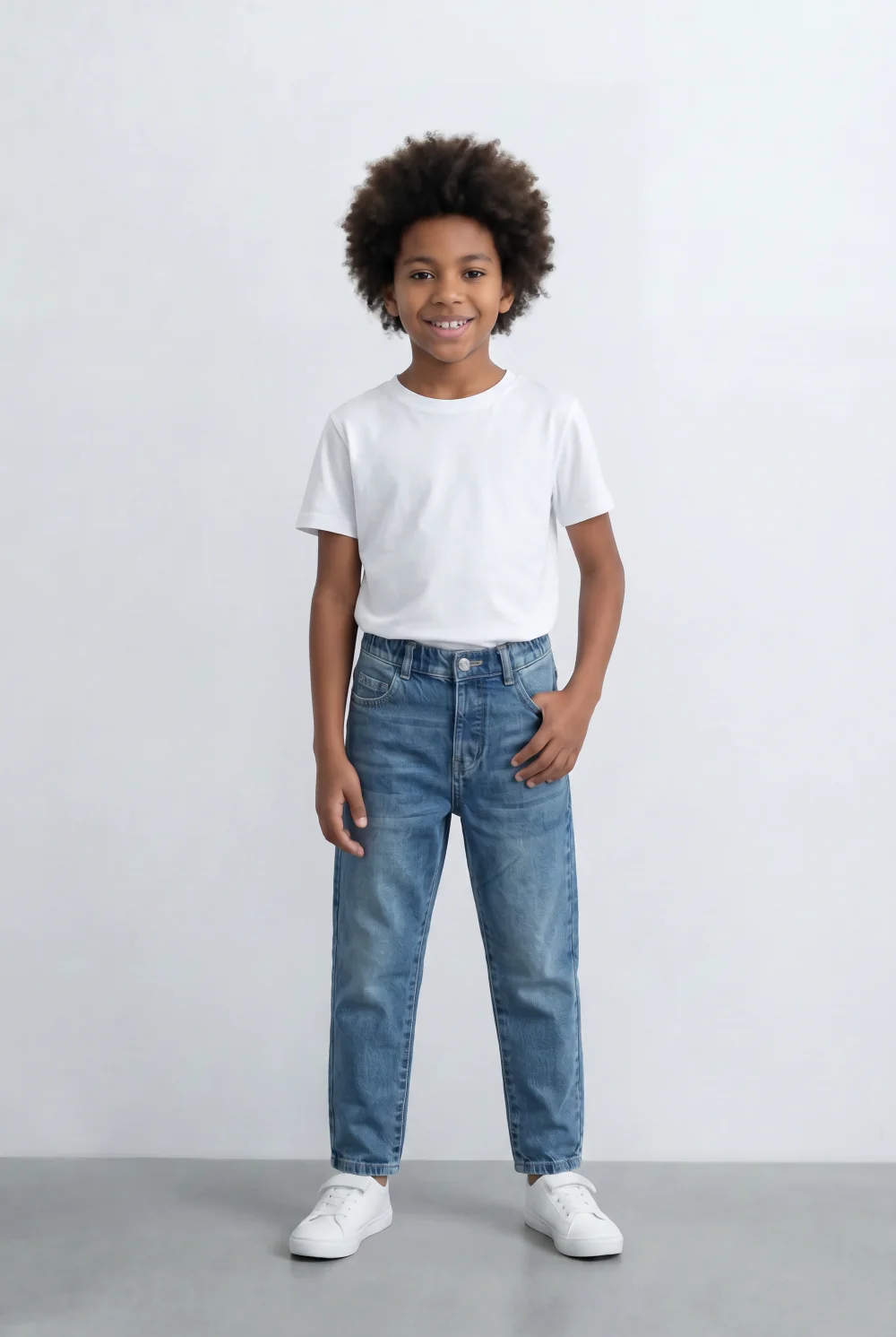 Boy's Tomato Store Jeans Denim Boyfriend Pants With Five Pockets - Image 7