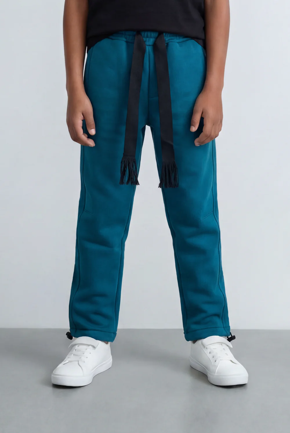 Boy's Tomato Store Jogger Sweatpants Contrast Side Piping Elastic Waistband Melton Regular Fit - Image 13