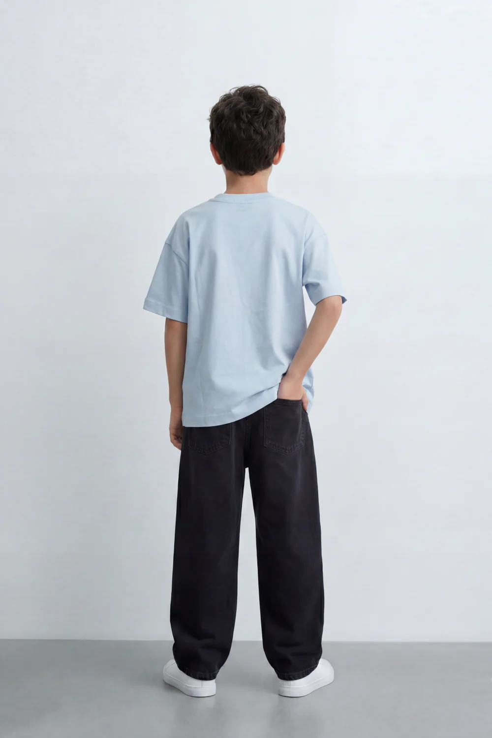 Boy's Tomato Store Shine Club T-Shirt Clean Plain Body Front Bold Shine Typography Print Shadow Fill Effect Small 1994 Detail Oversized - Image 2