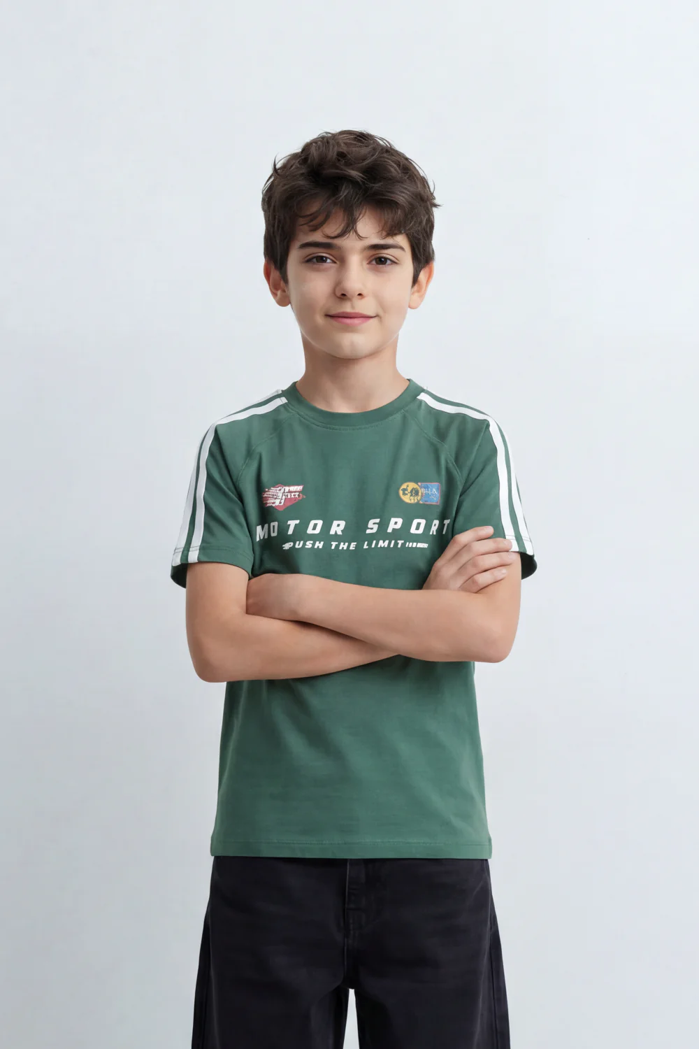 Boy's Tomato Store Speed Club Graphic T-Shirt Motorsport Back Slim Fit Racing Number Artwork Patch - Image 5