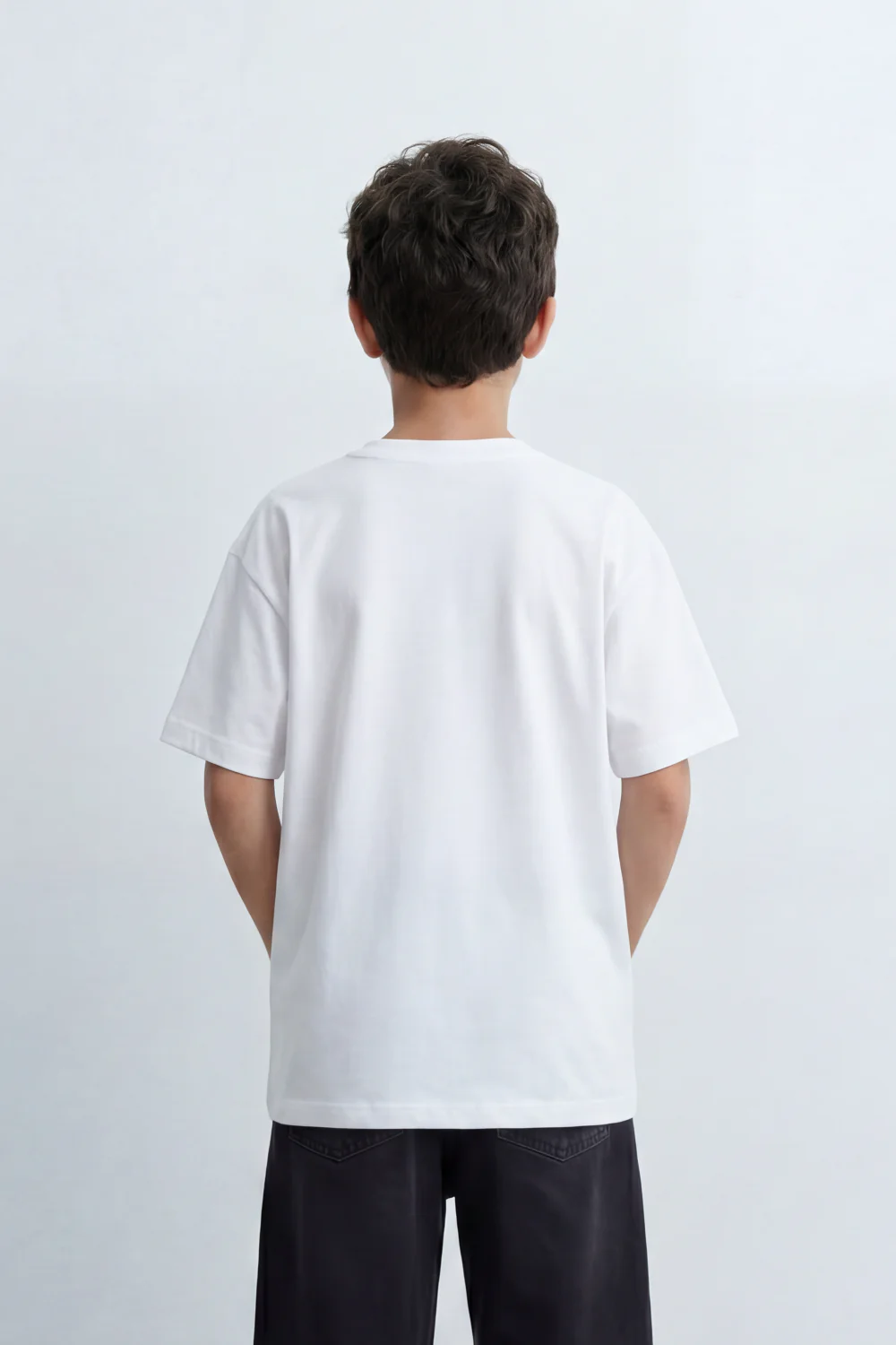 Boy's Tomato Store Summit Mark Oversized T-Shirt Plain Dyed Surface Center Mountain Logo Print - Image 11