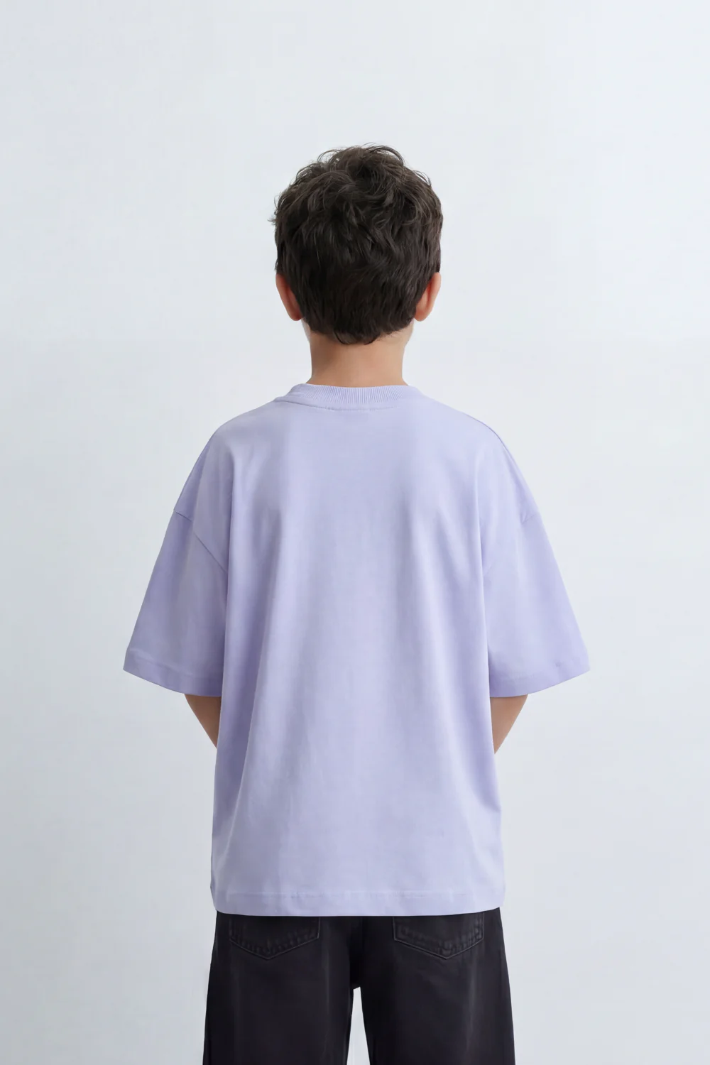 Boy's Tomato Store Summit Mark Oversized T-Shirt Plain Dyed Surface Center Mountain Logo Print - Image 8