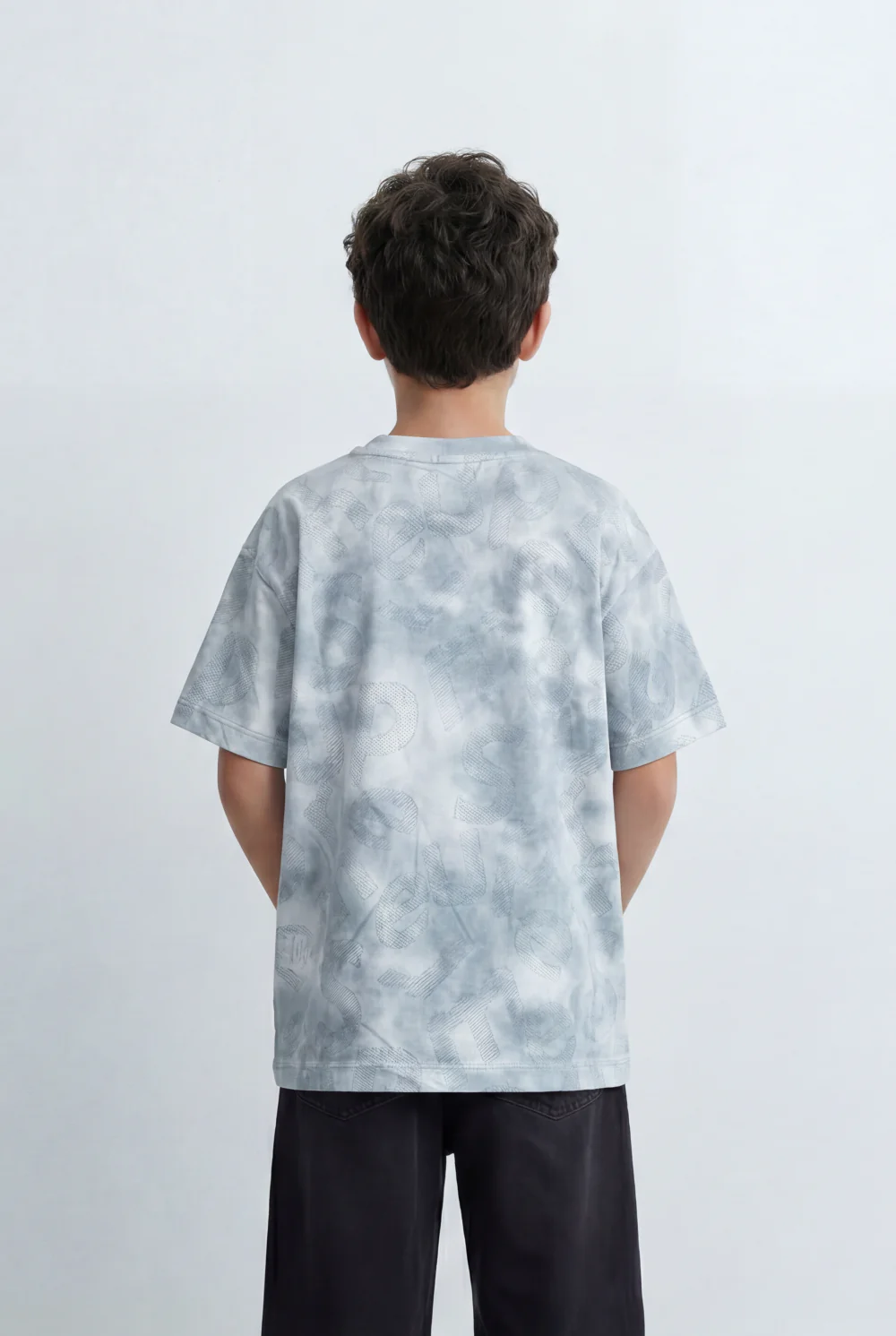 Boy's Tomato Store T-Shirt Cloud Wash Oversized Soft All Over Washed Effect - Image 2