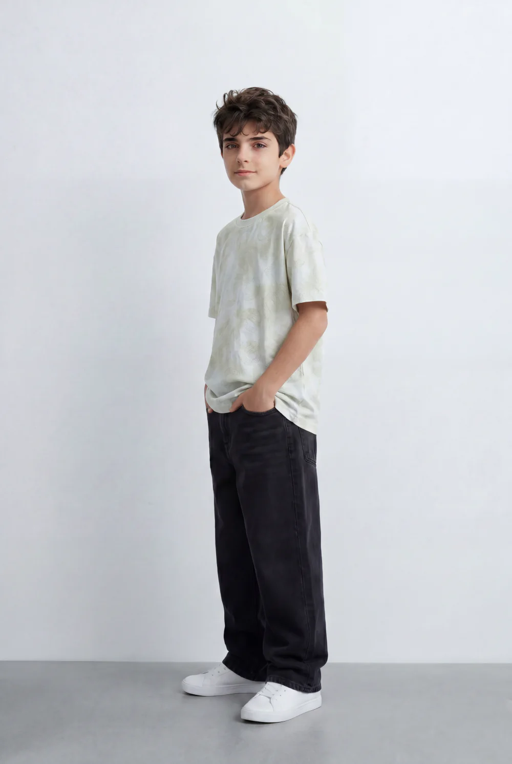 Boy's Tomato Store T-Shirt Cloud Wash Oversized Soft All Over Washed Effect - Image 8