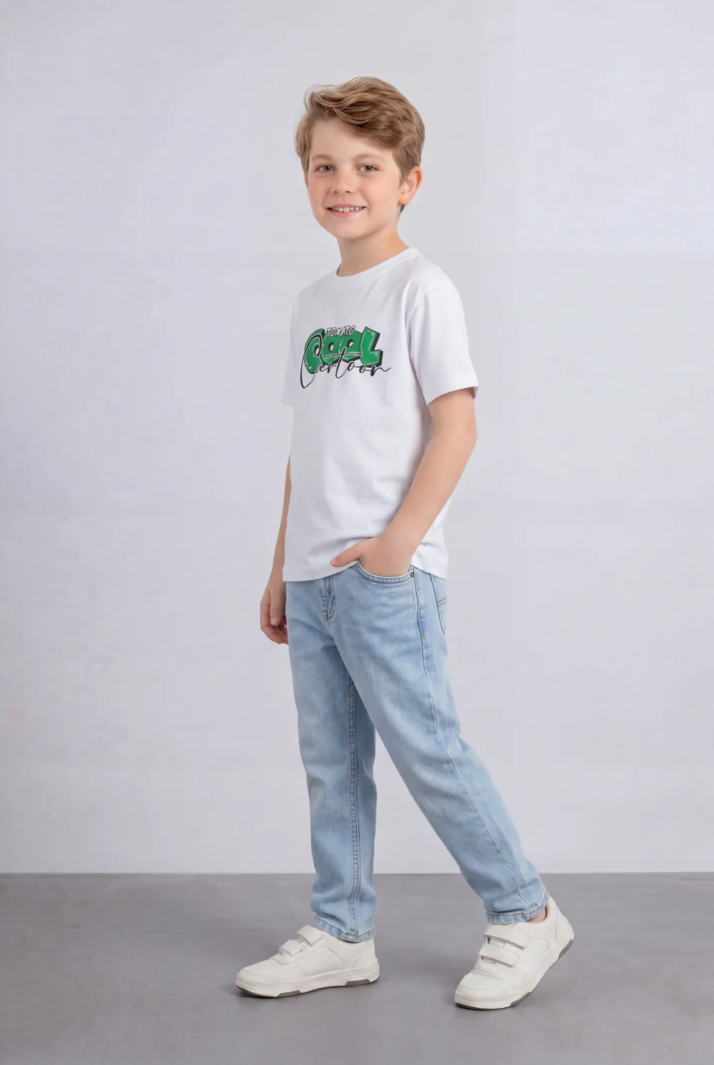 Boy's Tomato Store T-Shirt Oversized Playful Bold Color Print - Image 12