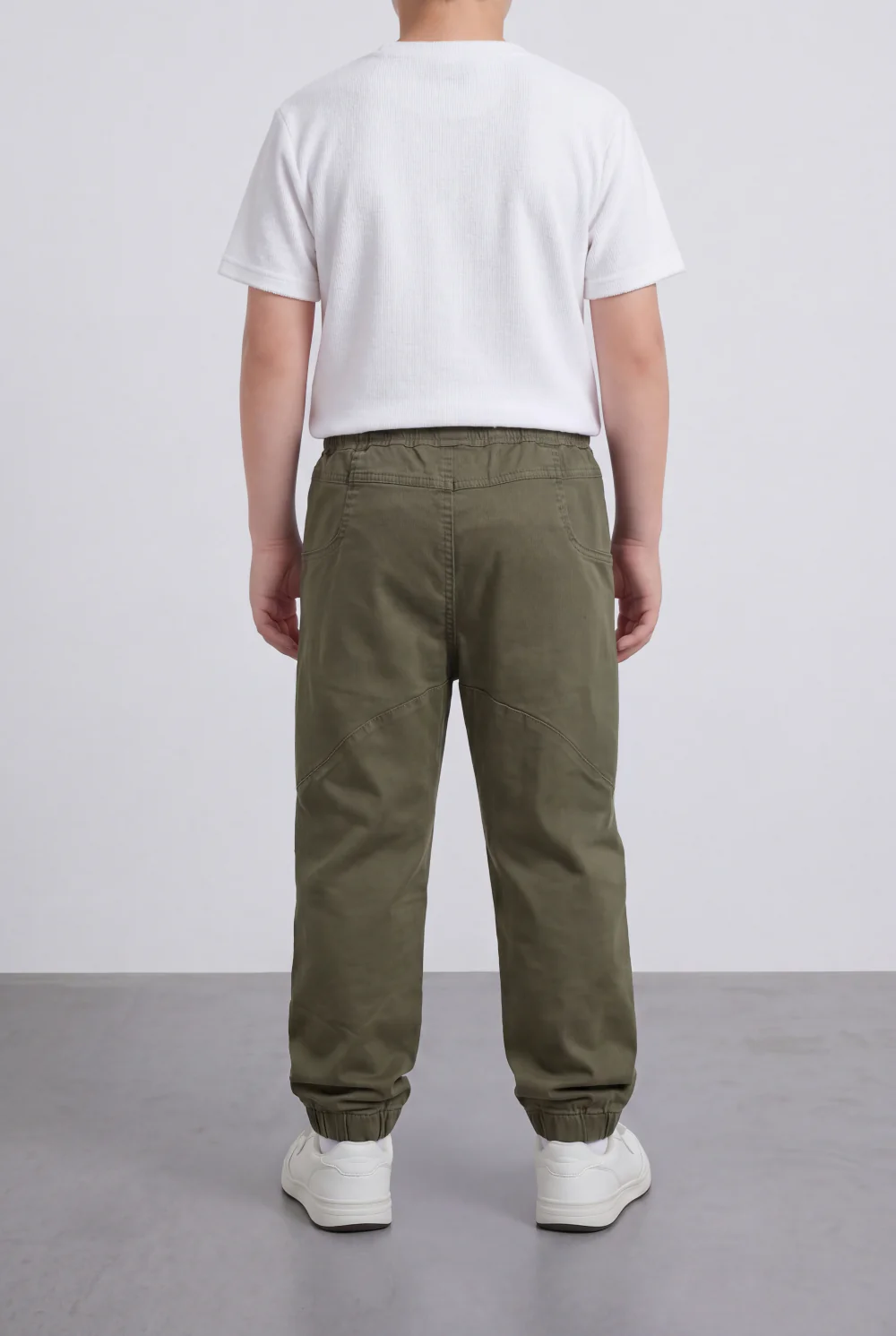 Boy's Tomato Store Utility Cargo Jogger Elastic Waist Multi Pocket Design Panel Seam Construction Elastic Cuff Hem - Image 14