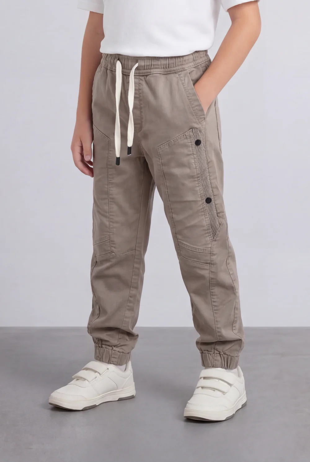 Boy's Tomato Store Utility Cargo Jogger Elastic Waist Multi Pocket Design Panel Seam Construction Elastic Cuff Hem - Image 19