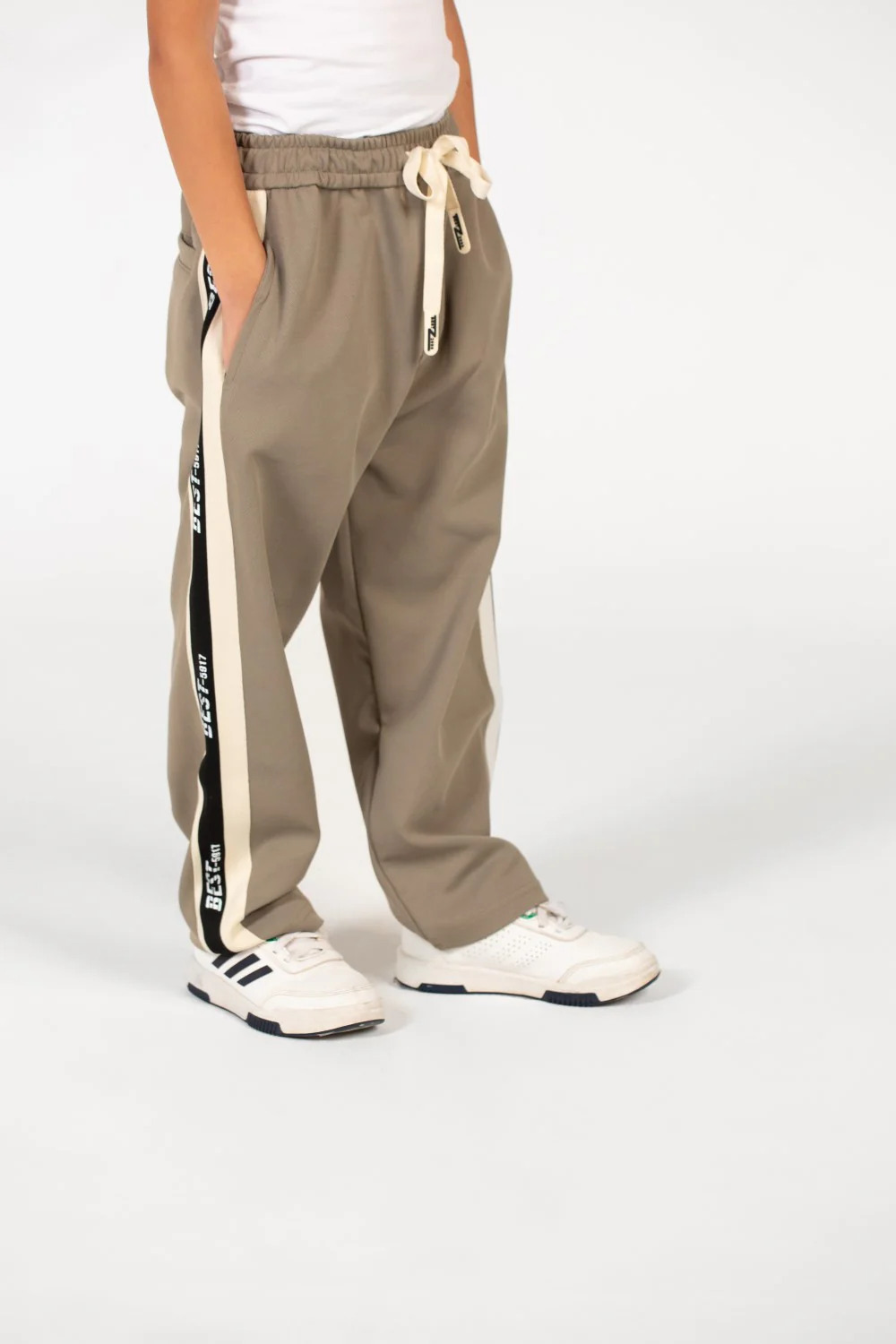 Boy's Tomato Store Vertical Side Stripe Elastic Drawstring Waistband Side Pockets Oversize Sweatpants - Image 16