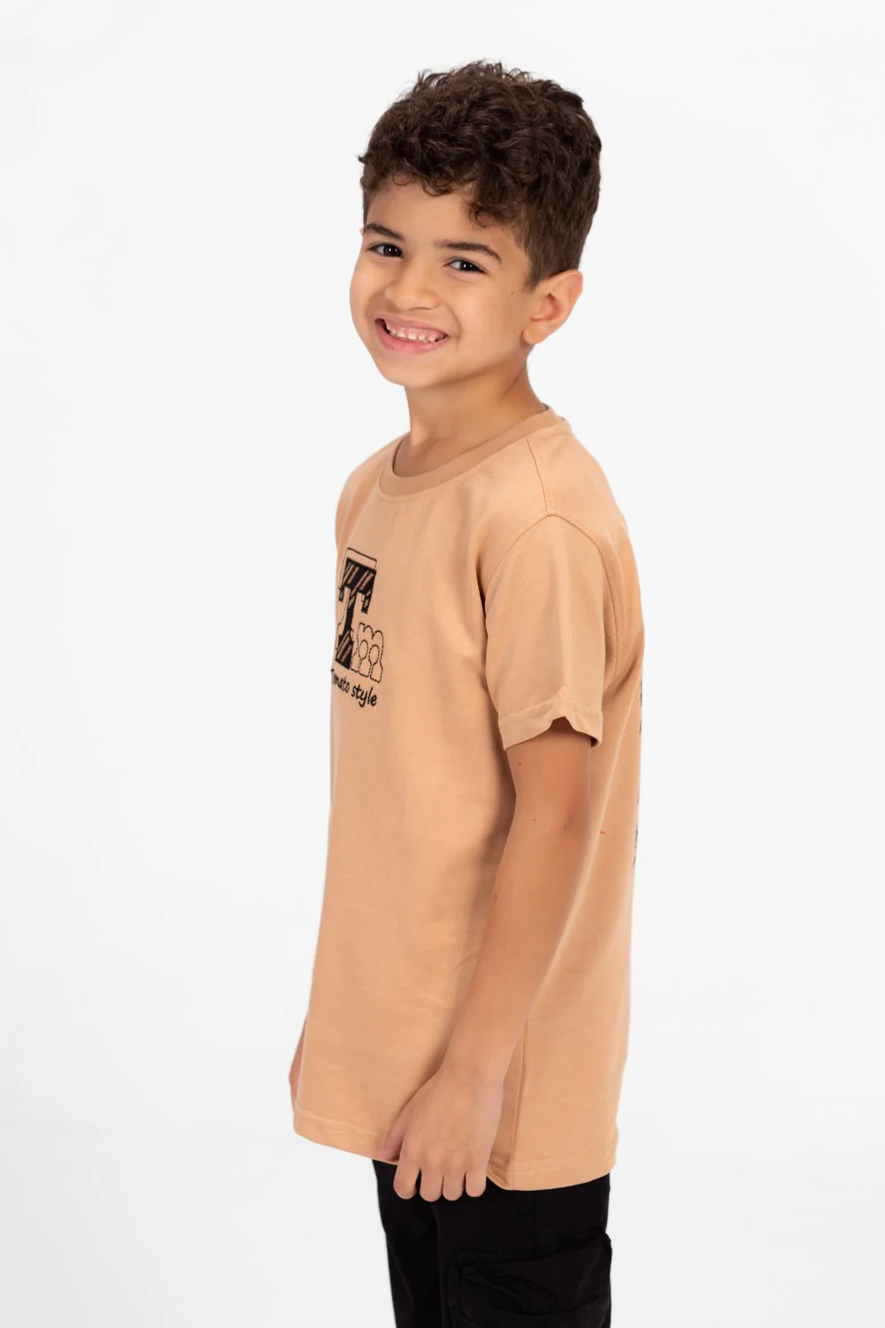 Boy's Tomato Style Print Half Sleeve T-shirt - Image 3