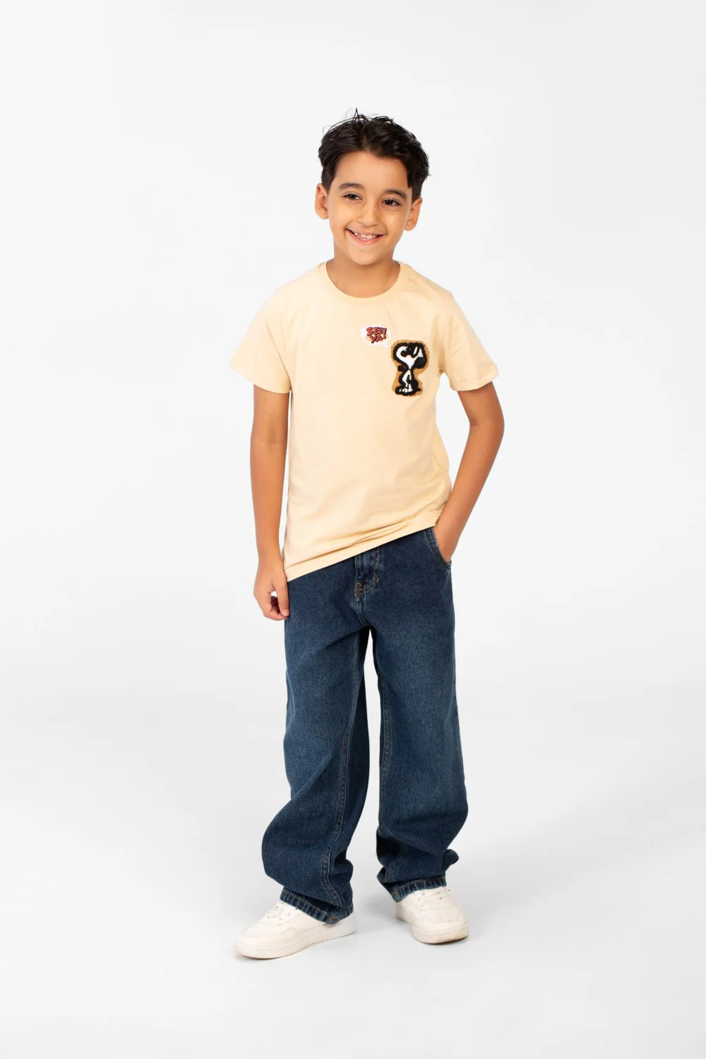 Boy's Tomato Summer Short Sleeves T-Shirt With Round Neck And Front Print - Image 4