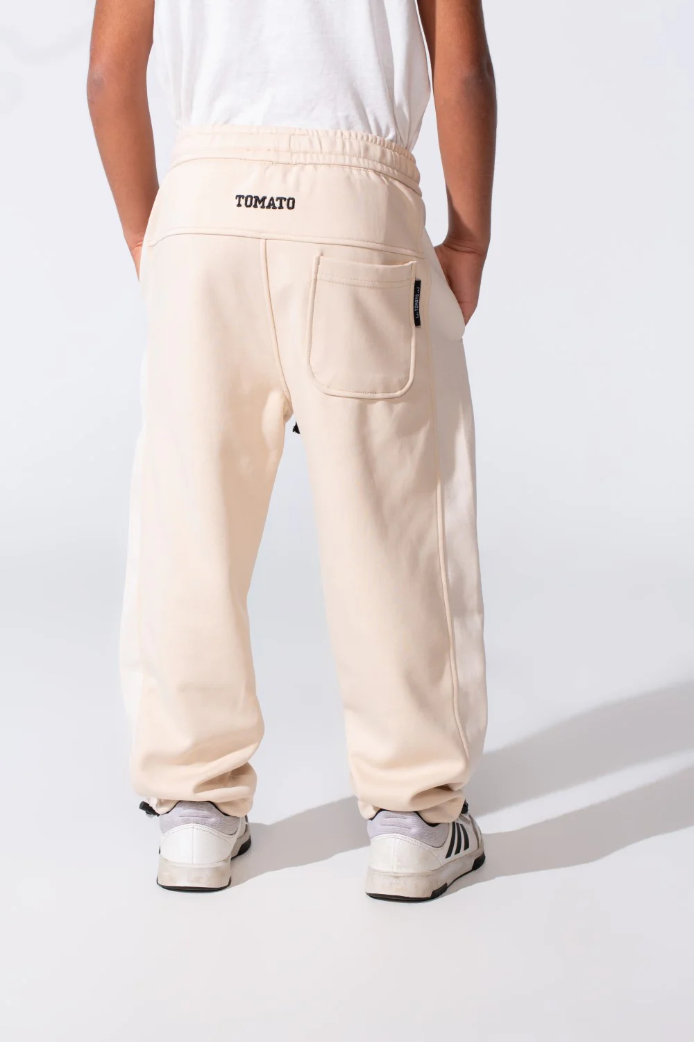 Boy's Tomato Sweatpants With Elastic Waistband And Drawstring - Image 2