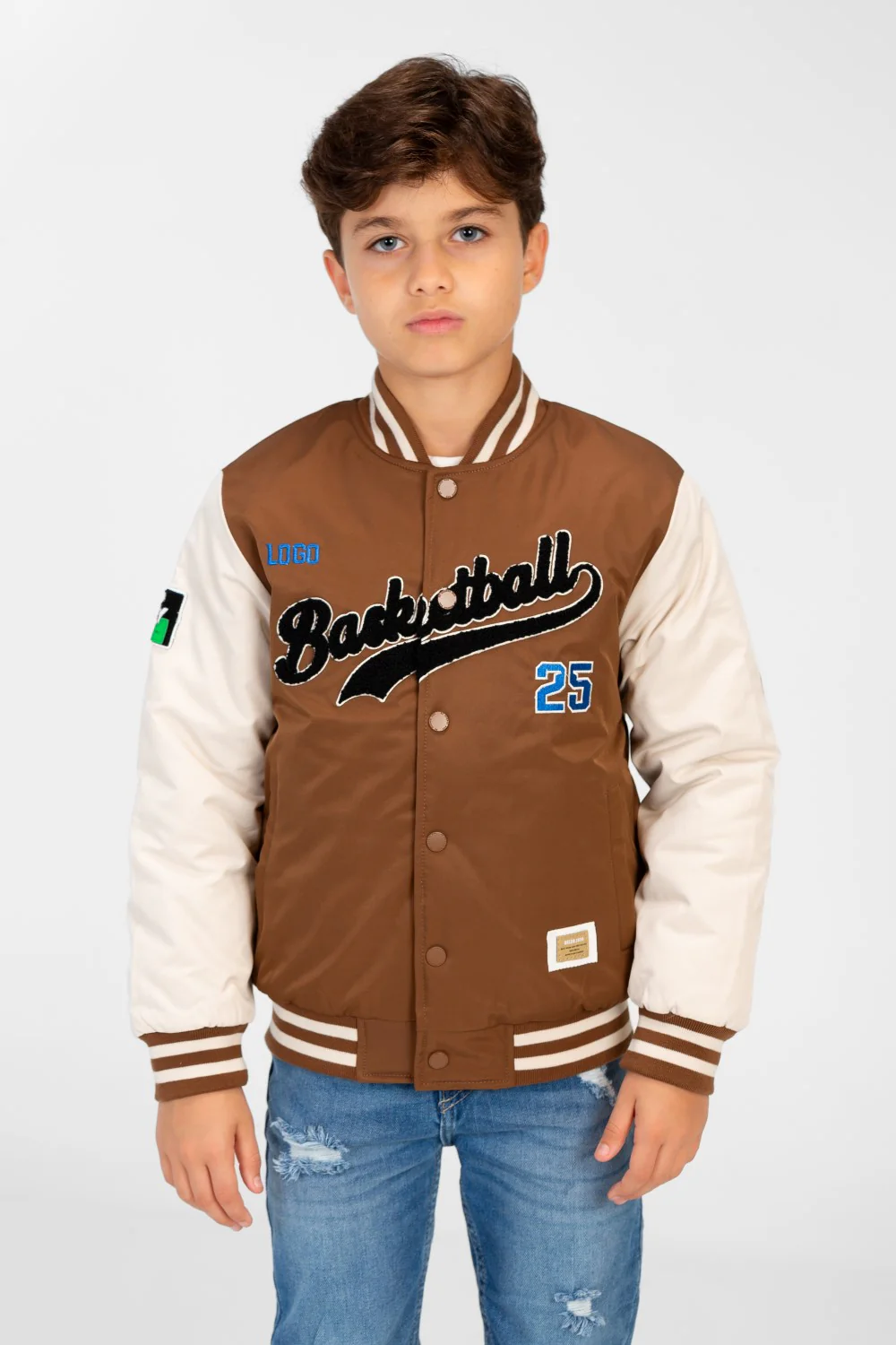 Boy's Varsity Waterproof Long Sleeve Baseball Jacket - Image 5