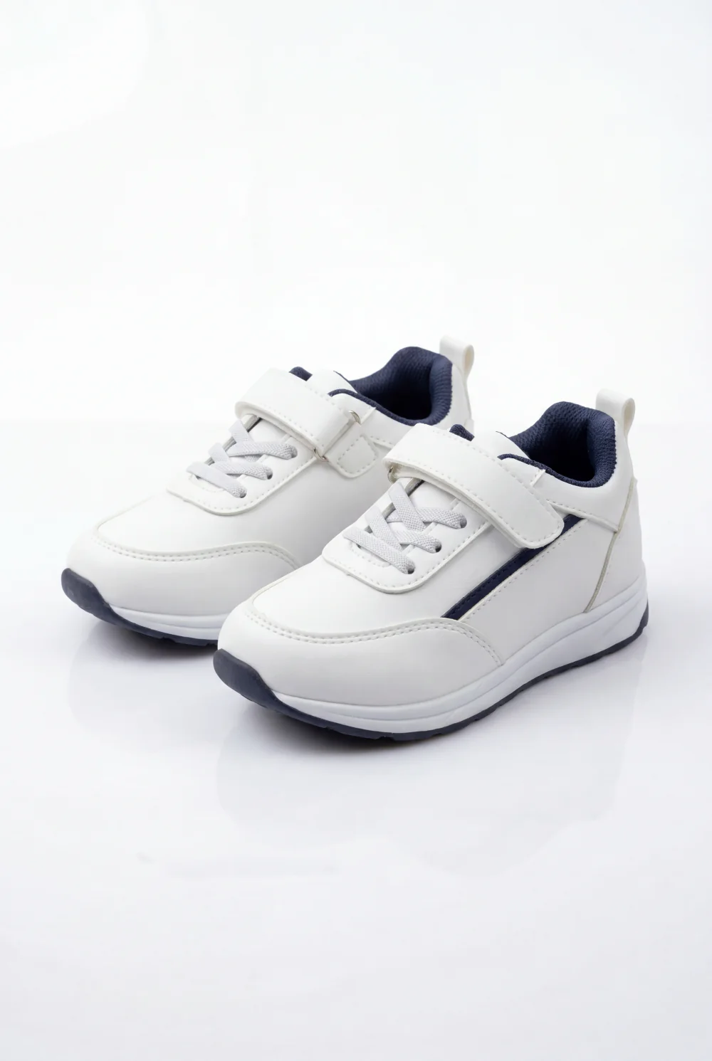 Boy's Versatile Sneaker Structured Feel For All-Day Support Subtle Stitching Details Hook And Loop Strap Shoes - Image 5