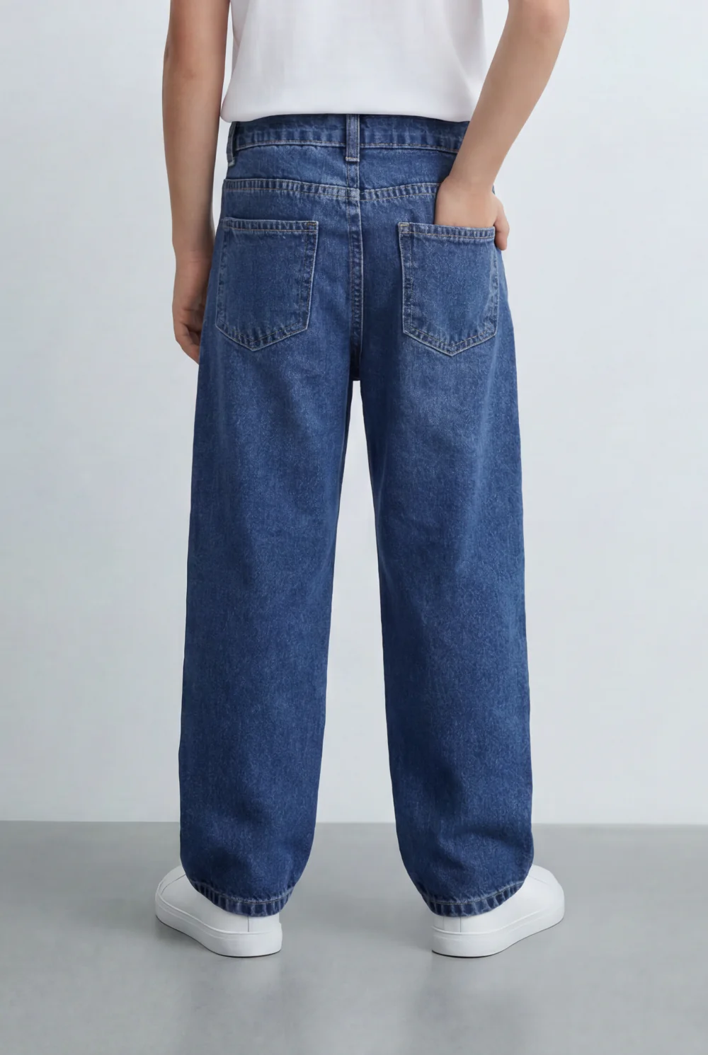 Boy's Tomato Store Washed Denim Finish Boyfriend Pants Five Pocket Styling - Image 6