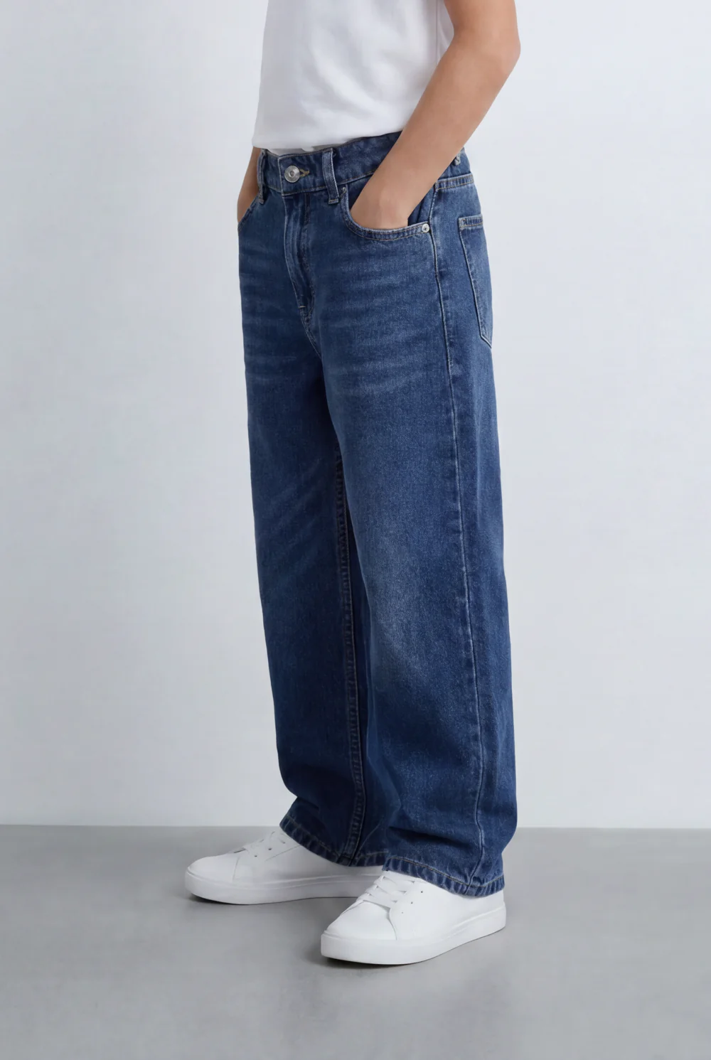 Boy's Tomato Store Washed Denim Finish Boyfriend Pants Five Pocket Styling - Image 8