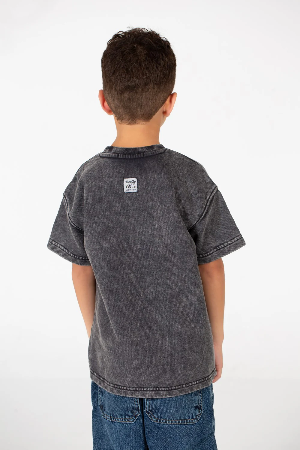 Boy's Washed Short Sleeve T-Shirt - Image 2