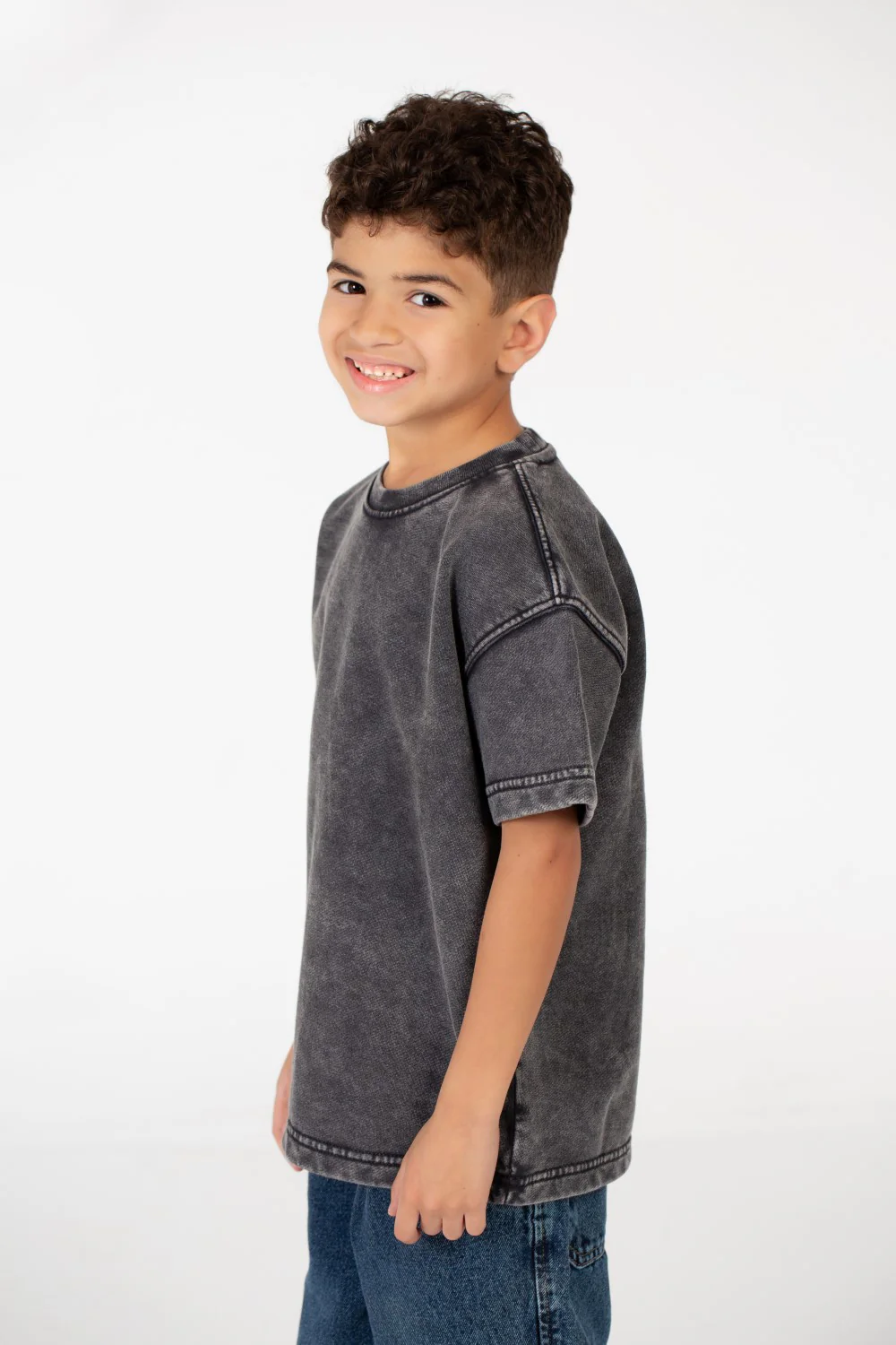 Boy's Washed Short Sleeve T-Shirt - Image 3