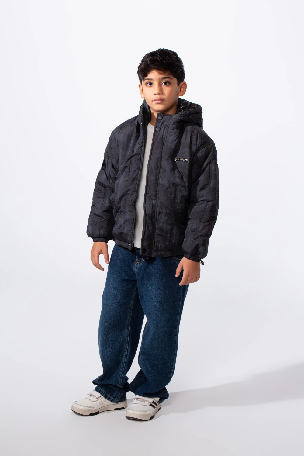 Boy's Waterproof Hooded Long Sleeve Jacket With Pockets Puffer - Image 3