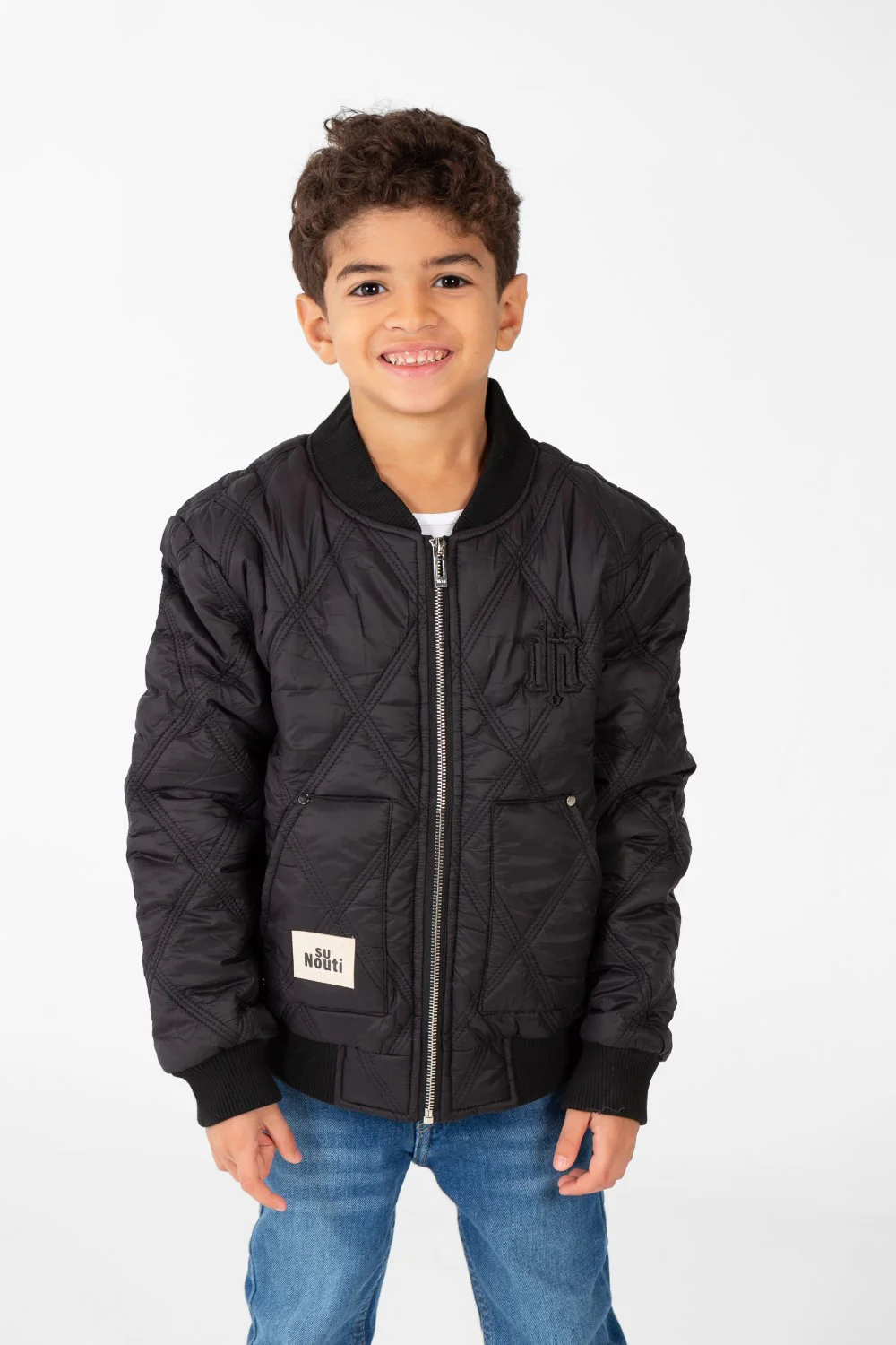 Boy's Waterproof Jacket With Front Pockets And Full Zippers