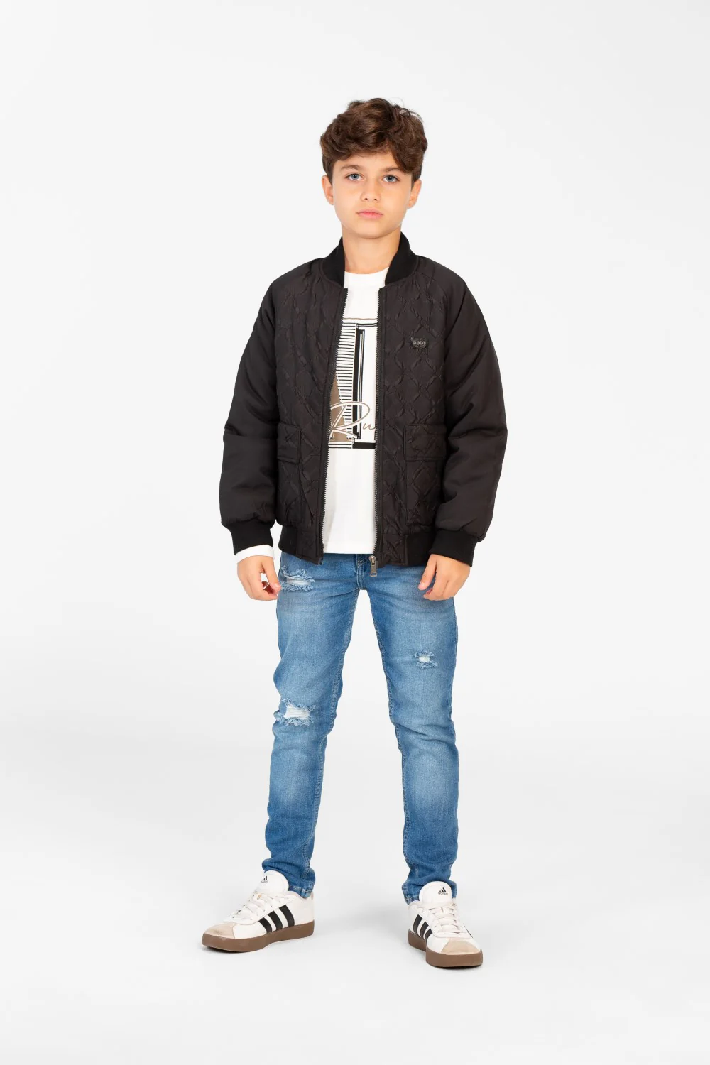 Boy's Waterproof Jacket With Front Zipper And Long Sleeves - Image 4