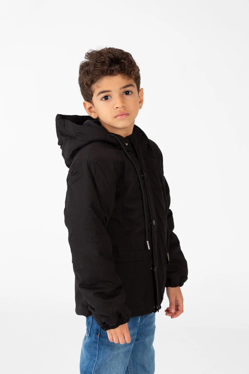 Boy's Waterproof Jacket With Hood And Front Pockets - Image 7