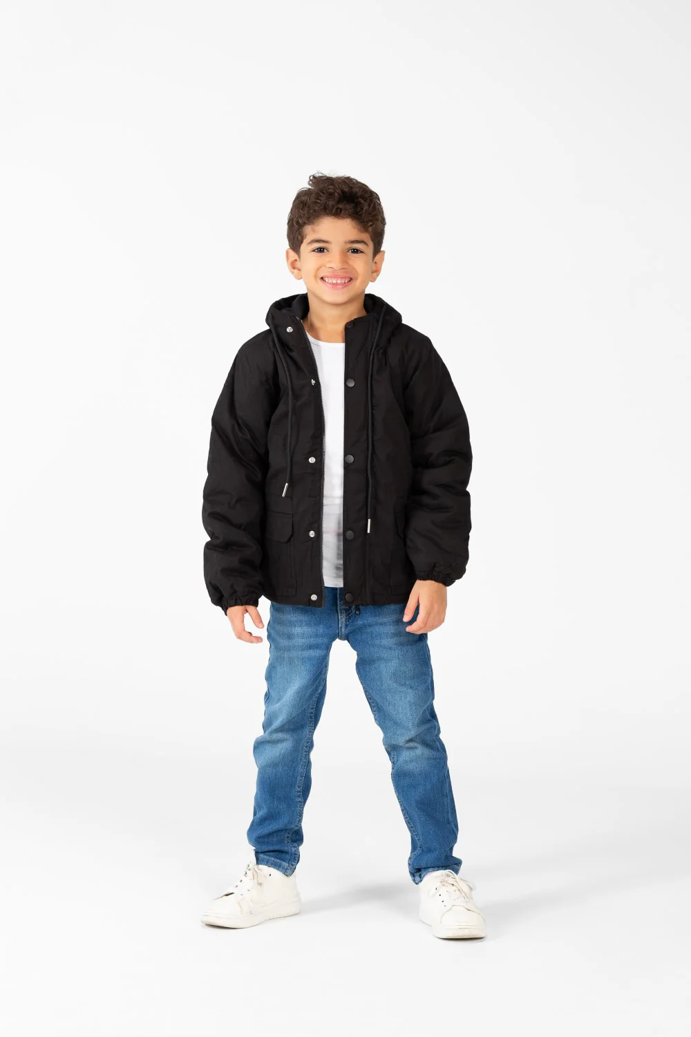Boy's Waterproof Jacket With Hood And Front Pockets - Image 8