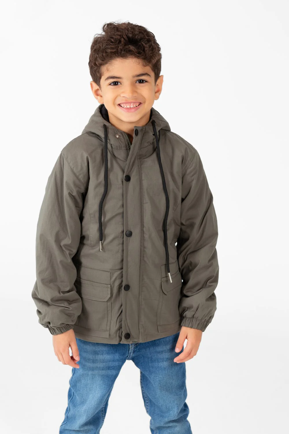 Boy's Waterproof Jacket With Hood And Front Pockets - Image 9