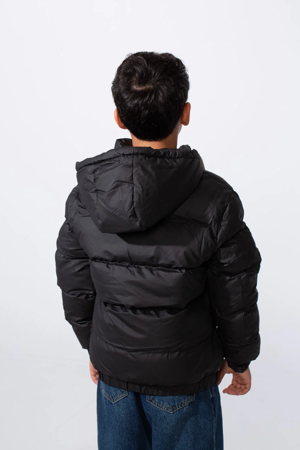 Boy's Waterproof Printed Puffer Hood Jacket With Zip Pockets - Image 2