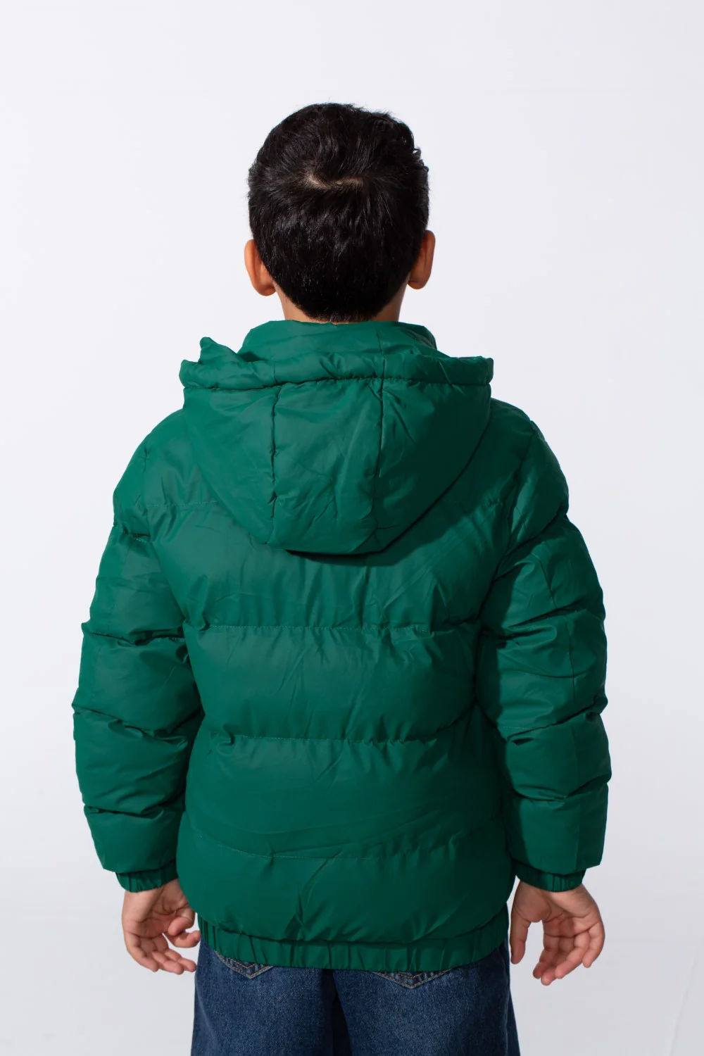 Boy's Waterproof Printed Puffer Hood Jacket With Zip Pockets - Image 6