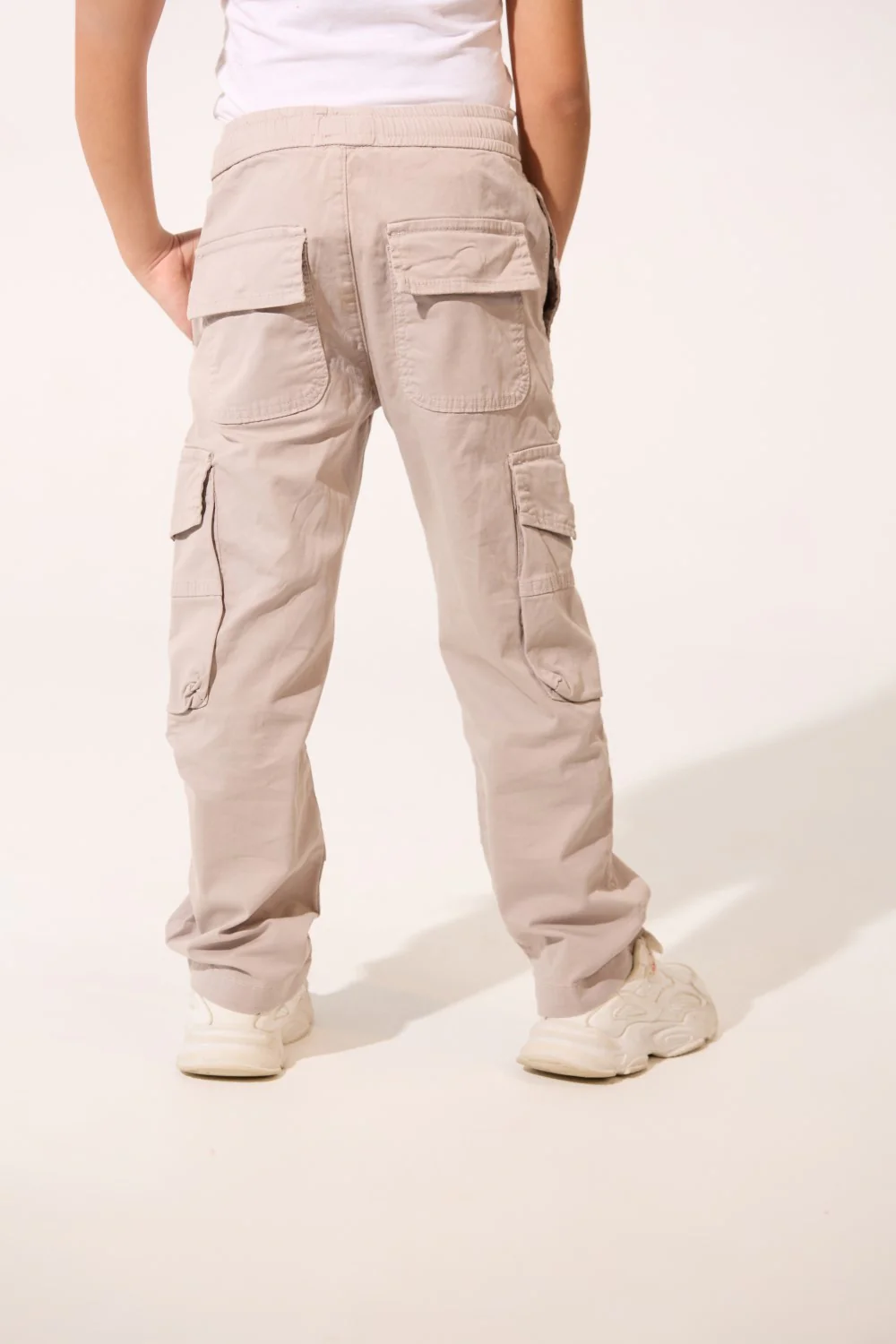 Boy's Wide Leg Gabardine Sherwal Pants With Modern Side Pockets - Image 10