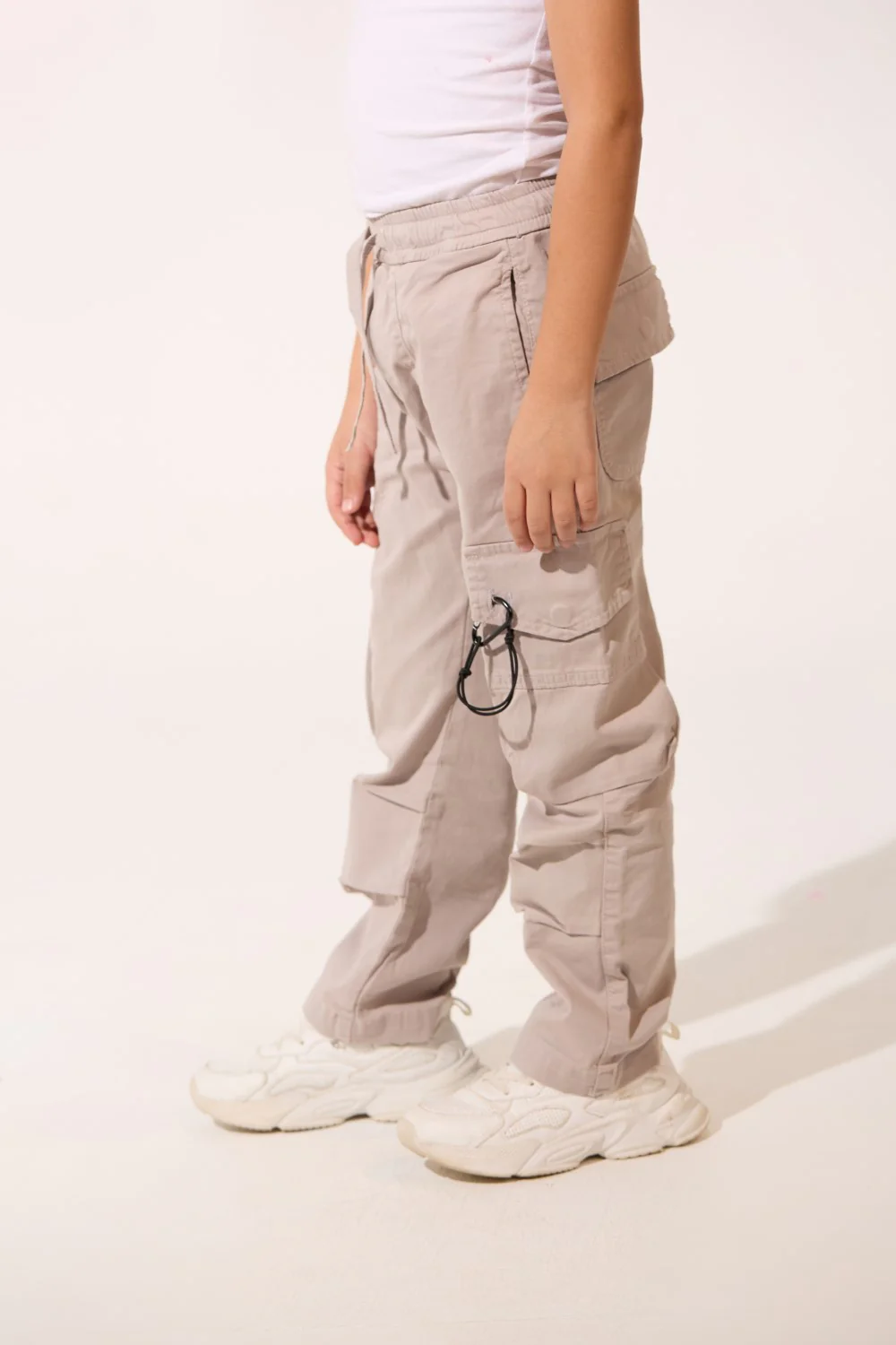 Boy's Wide Leg Gabardine Sherwal Pants With Modern Side Pockets - Image 12
