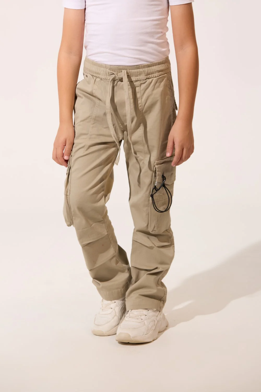 Boy's Wide Leg Gabardine Sherwal Pants With Modern Side Pockets - Image 13
