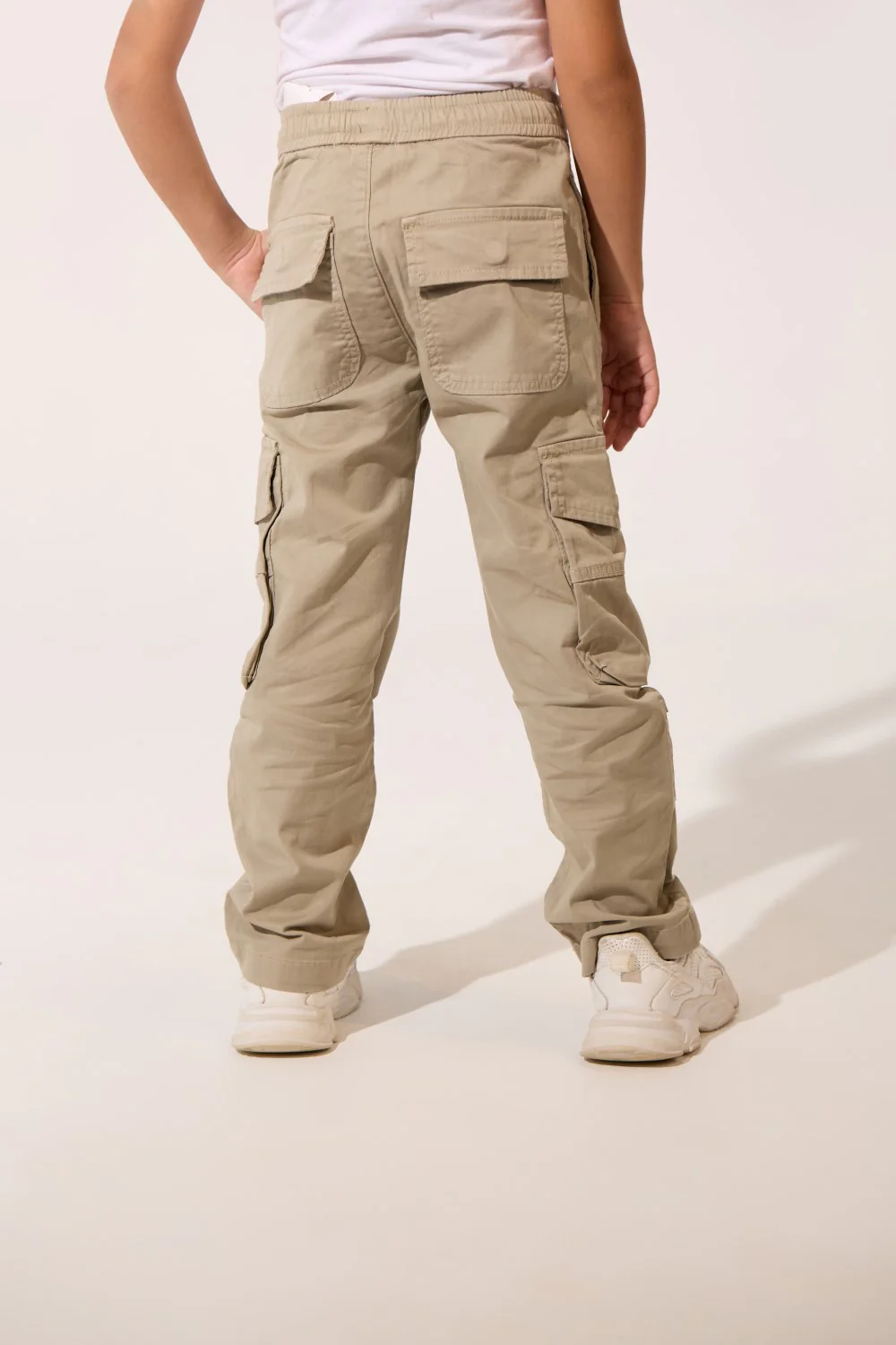 Boy's Wide Leg Gabardine Sherwal Pants With Modern Side Pockets - Image 14