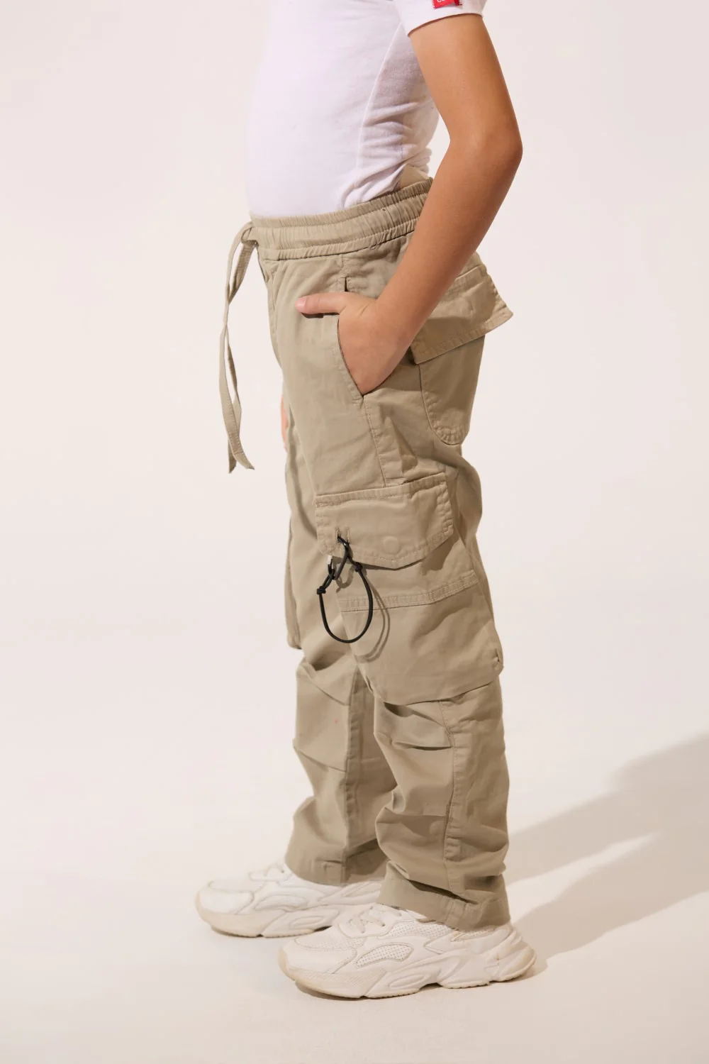 Boy's Wide Leg Gabardine Sherwal Pants With Modern Side Pockets - Image 16