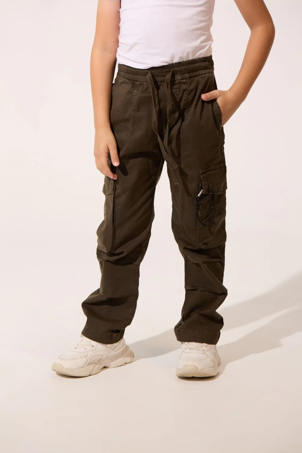 Boy's Wide Leg Gabardine Sherwal Pants With Modern Side Pockets - Image 17