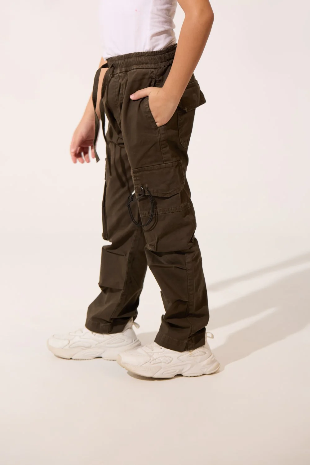 Boy's Wide Leg Gabardine Sherwal Pants With Modern Side Pockets - Image 20