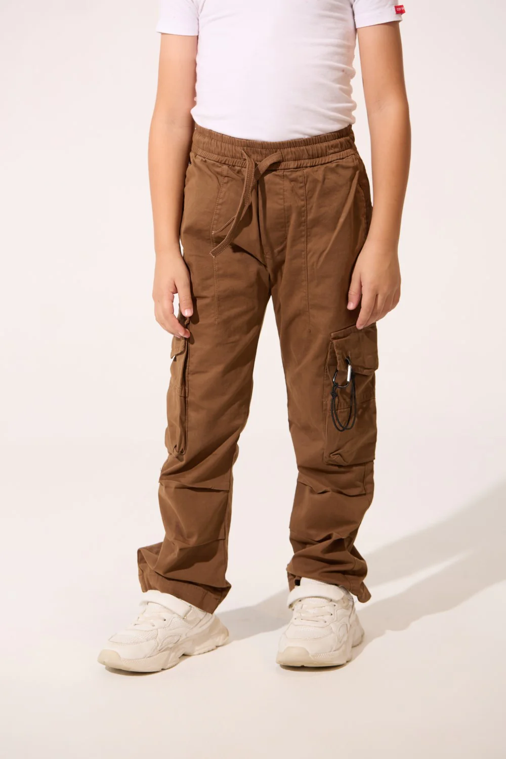 Boy's Wide Leg Gabardine Sherwal Pants With Modern Side Pockets - Image 5