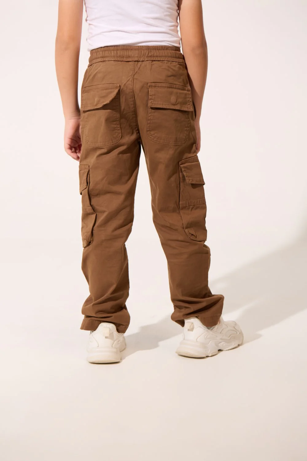 Boy's Wide Leg Gabardine Sherwal Pants With Modern Side Pockets - Image 6