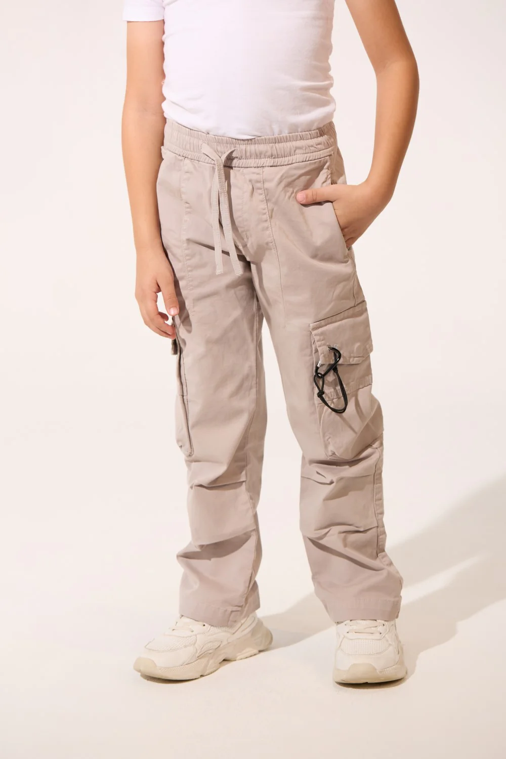 Boy's Wide Leg Gabardine Sherwal Pants With Modern Side Pockets - Image 9