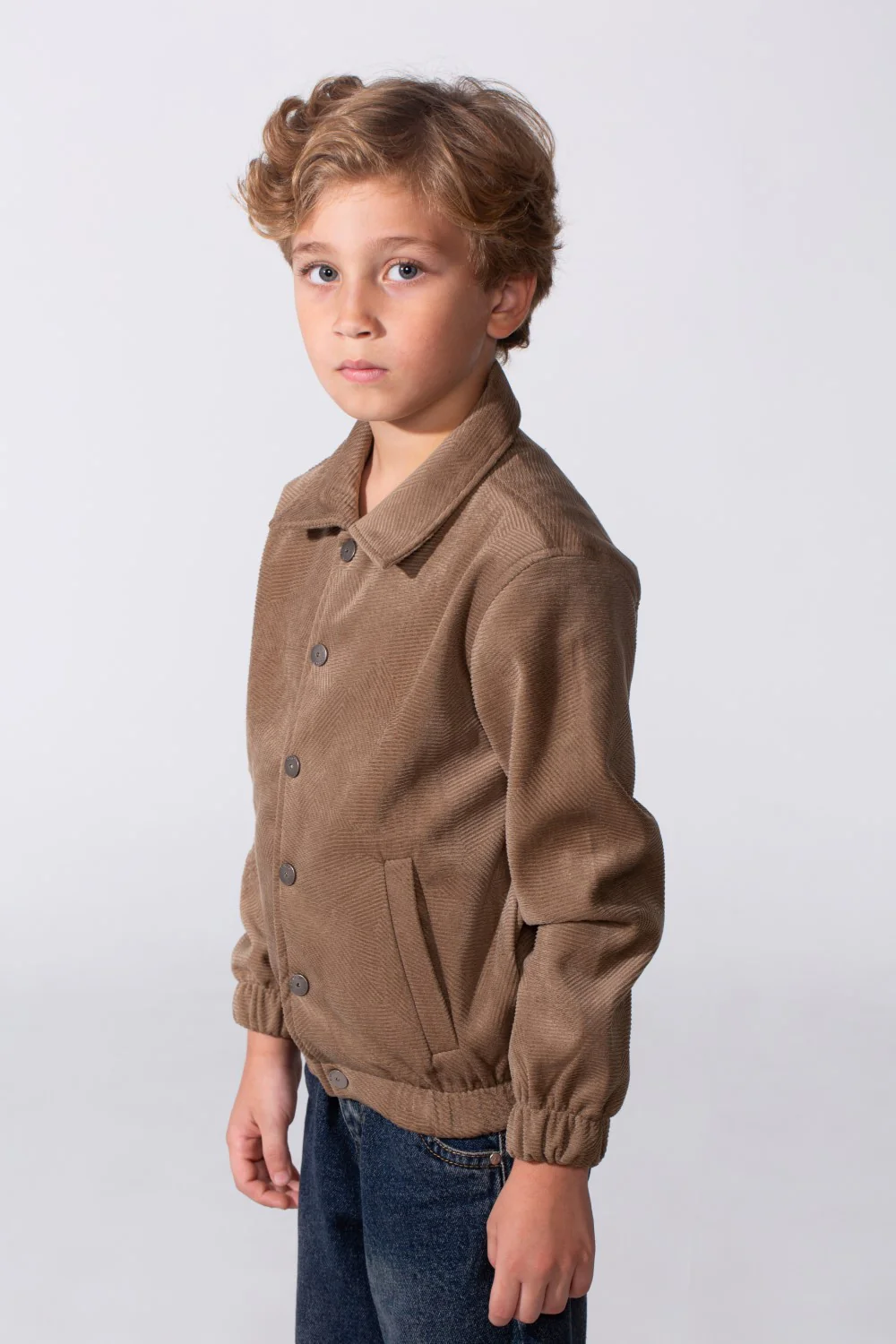 Boy's Winter Long Sleeves Slim Fit Velvet Shirt With Buttons - Image 11
