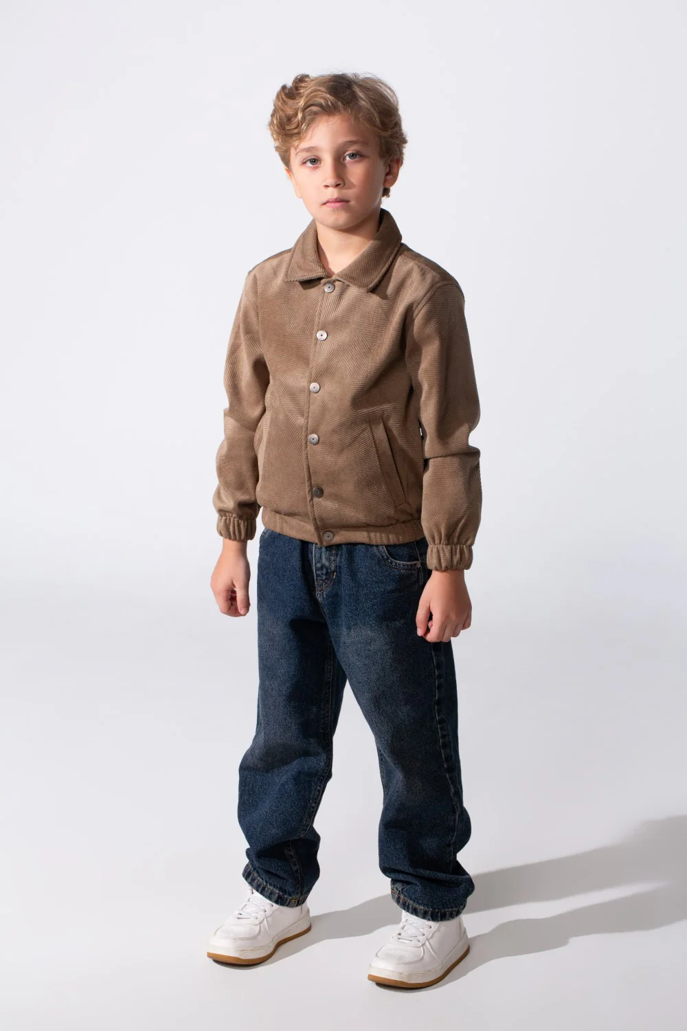 Boy's Winter Long Sleeves Slim Fit Velvet Shirt With Buttons - Image 12