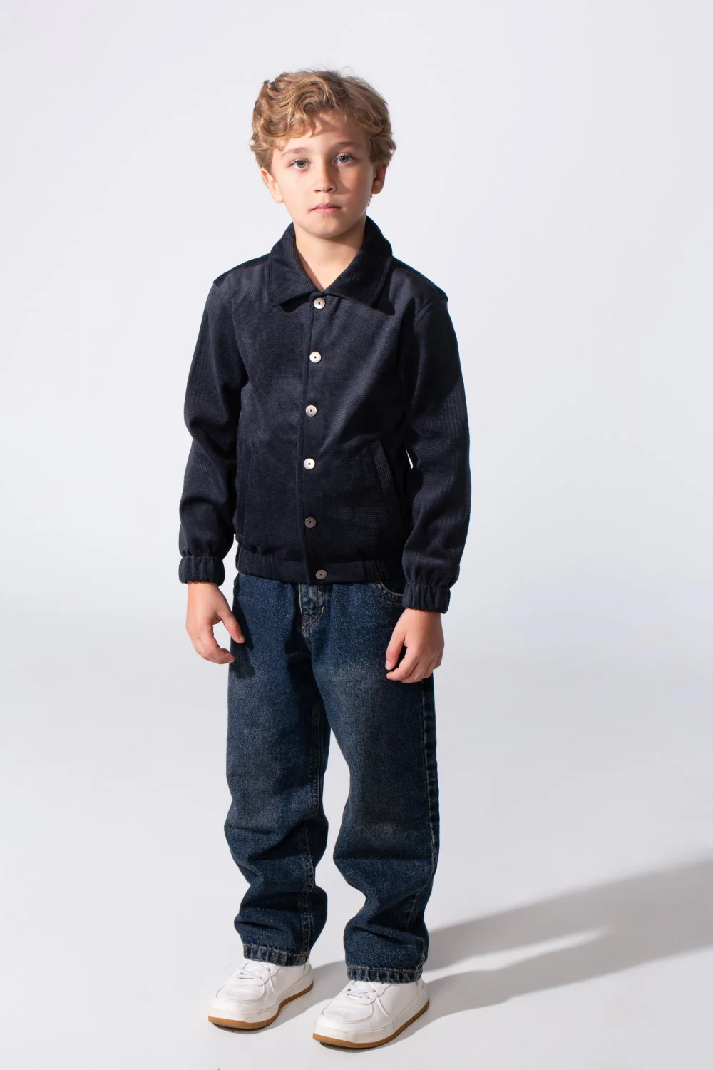 Boy's Winter Long Sleeves Slim Fit Velvet Shirt With Buttons - Image 4