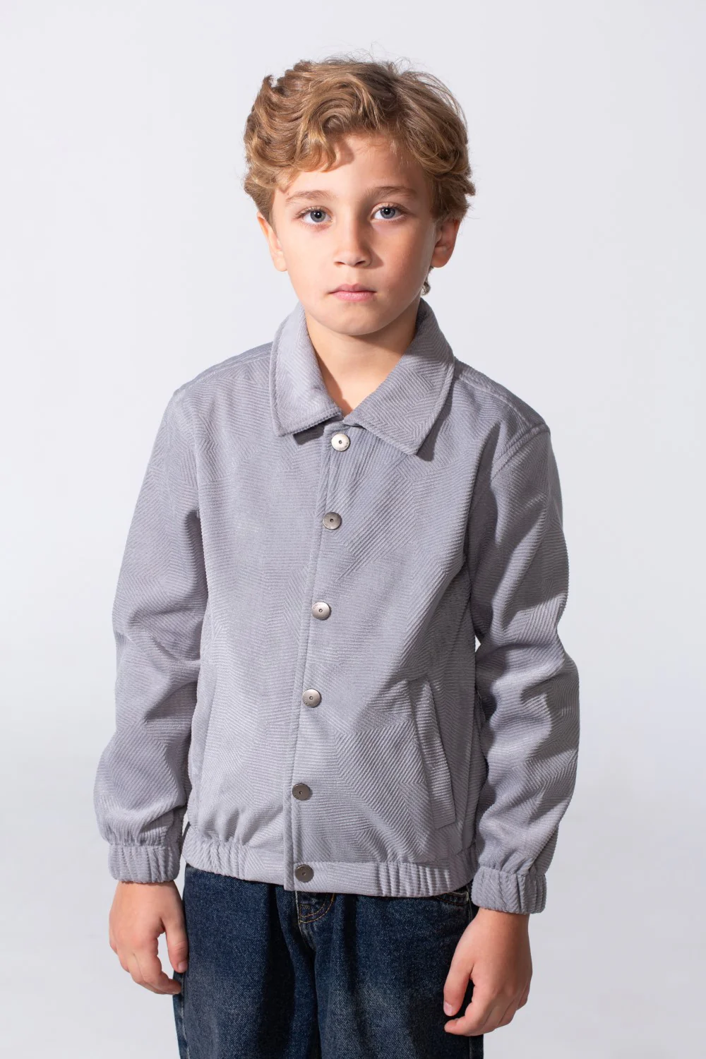 Boy's Winter Long Sleeves Slim Fit Velvet Shirt With Buttons - Image 5