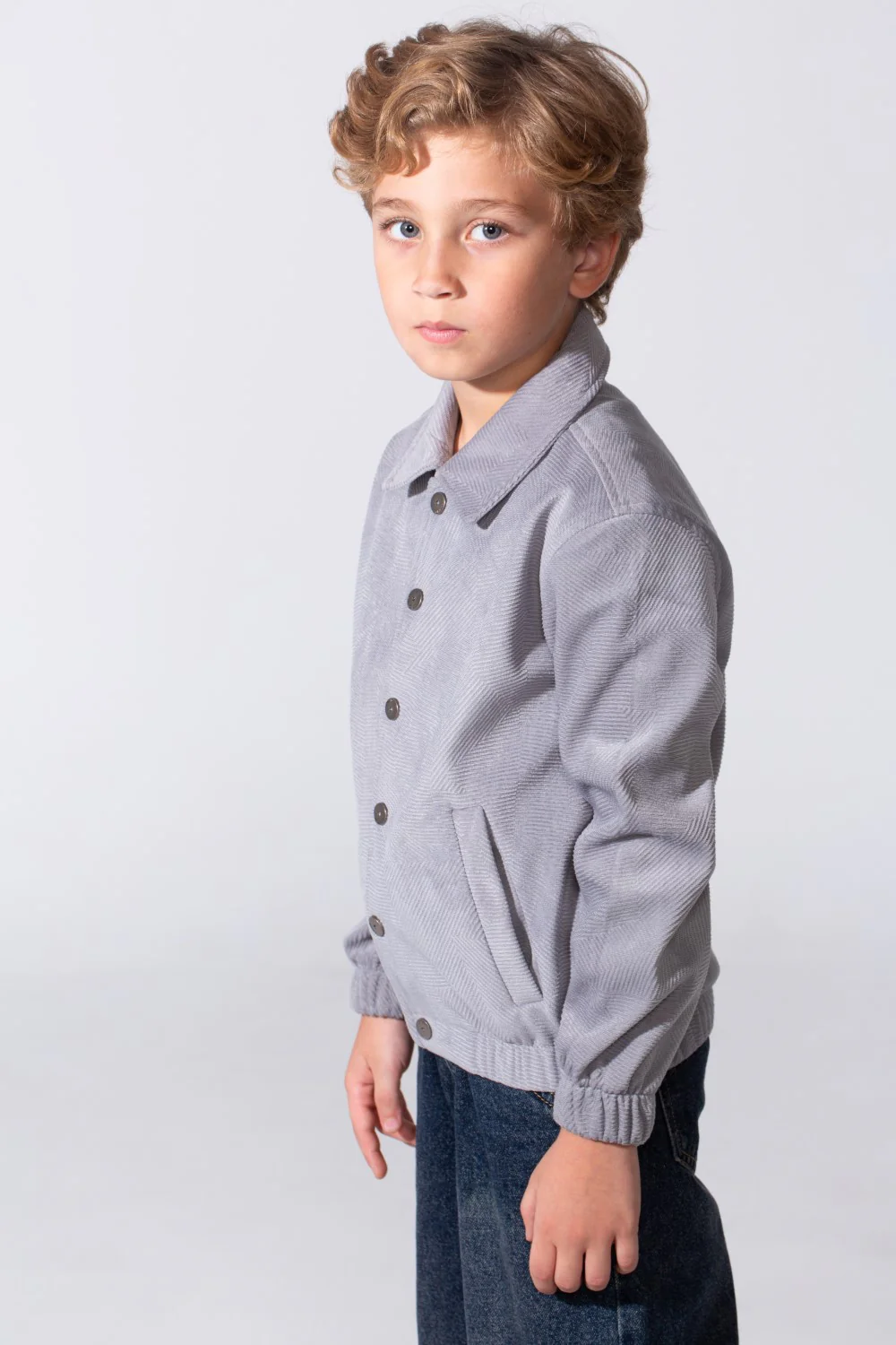 Boy's Winter Long Sleeves Slim Fit Velvet Shirt With Buttons - Image 7