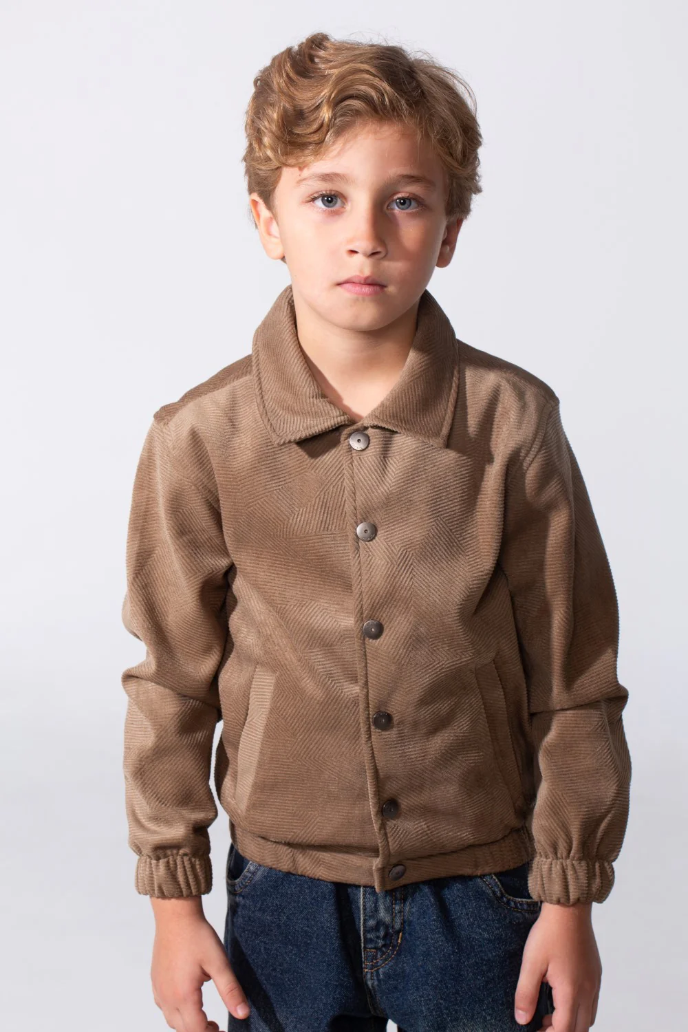 Boy's Winter Long Sleeves Slim Fit Velvet Shirt With Buttons - Image 9