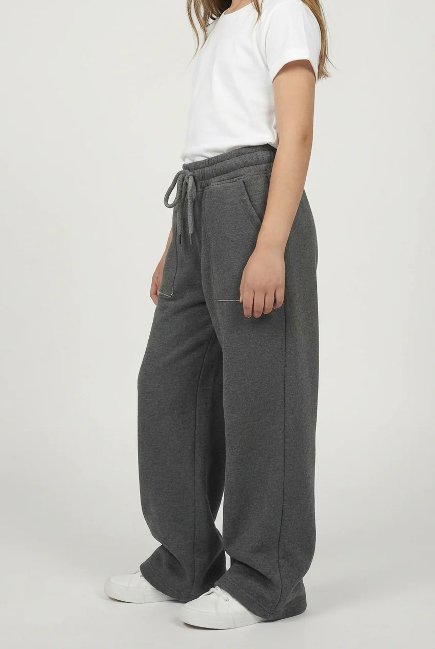 Girl’s Melton Oversize Everyday Wear Sweatpants - Image 3