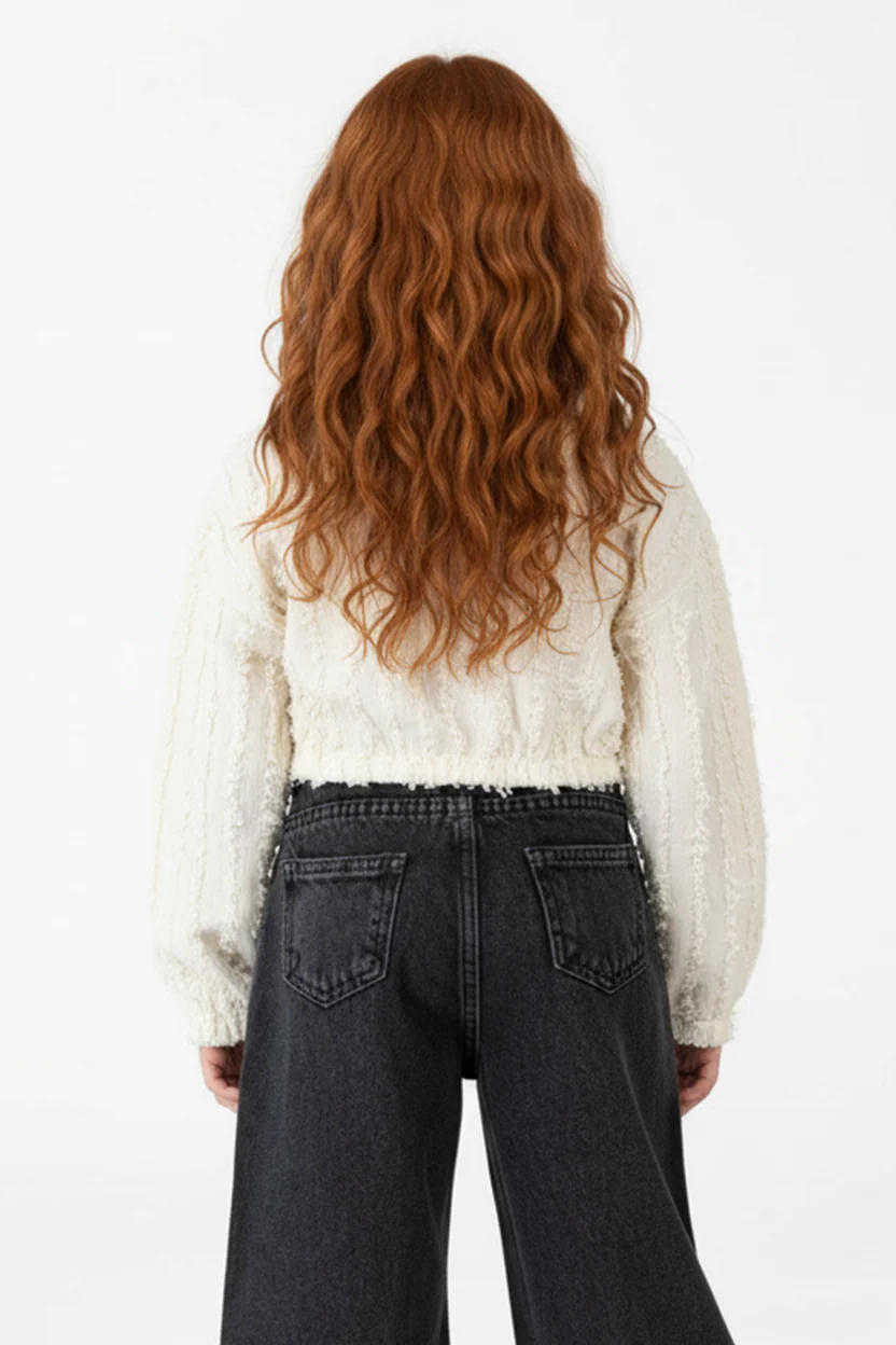 Girl’s Slim Fit Half-Zip High Neck Sweatshirt - Image 6
