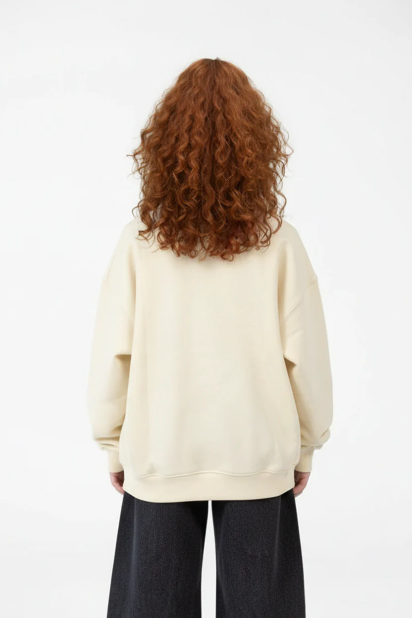 Girl’s Slim Fit Melton Round Neck Daily Wear Sweatshirt - Image 2
