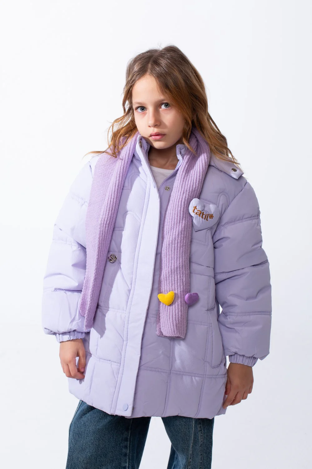 Girl’s Waterproof Hooded Puffer Jacket With Quilted Padding And Adjustable Waist - Image 9