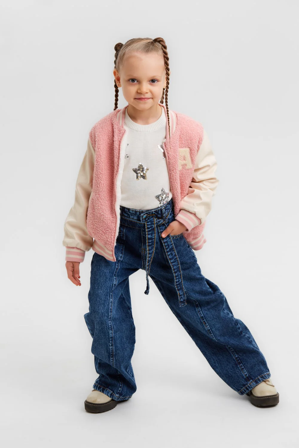Girl's Baseball Padded With Unique Style Jacket - Image 3